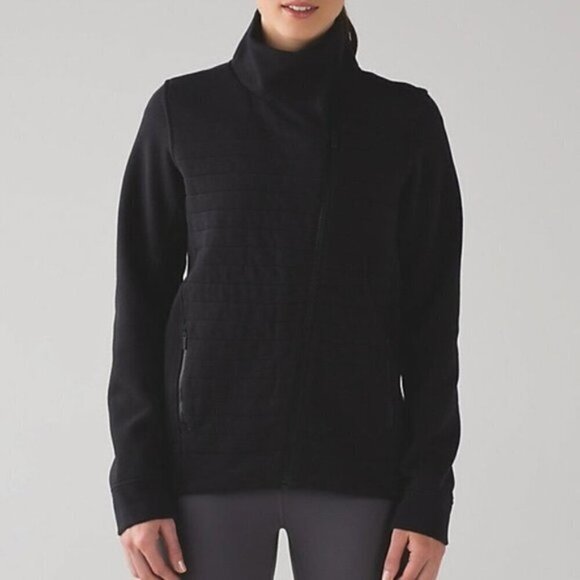 Lululemon Fleece Be True Jacket Black Size 6 - Picture 1 of 12